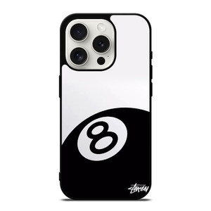 STUSSY 8 BALL BLACK iPhone 15 Pro Case Cover STUSSY 8 BALL BLACK iPhone 15 Pro Case Cover