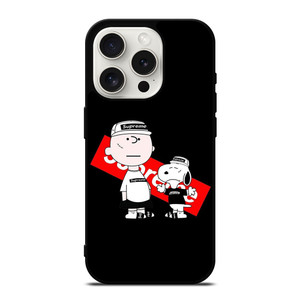 SUPREME SNOOPY AND CHARLIE BROWN iPhone 15 Pro Case Cover SUPREME SNOOPY AND CHARLIE BROWN iPhone 15 Pro Case Cover