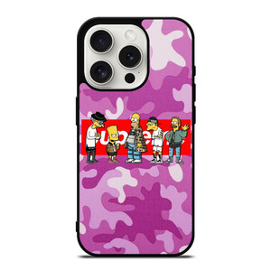 SUPREME THE SIMPSONS CAMO PURPLE iPhone 15 Pro Case Cover SUPREME THE SIMPSONS CAMO PURPLE iPhone 15 Pro Case Cover