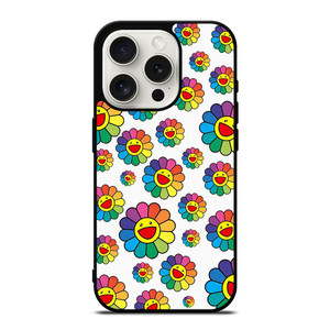 TAKASHI MURAKAMI FLOWER PATTERN iPhone 15 Pro Case Cover