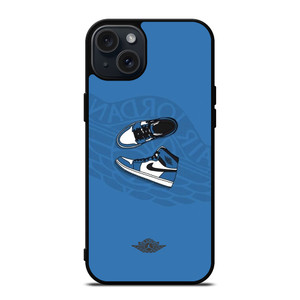 AIR JORDAN 1 SNEAKERS BLUE iPhone 15 Plus Case Cover AIR JORDAN 1 SNEAKERS BLUE iPhone 15 Plus Case Cover