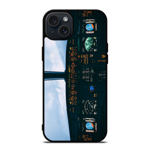 AIRBUS PLANE COCKPIT iPhone 15 Plus Case Cover AIRBUS PLANE COCKPIT iPhone 15 Plus Case Cover