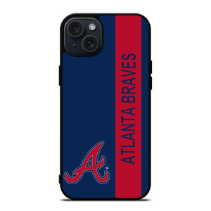 ATLANTA BRAVES BASEBALL STRIPE SYMBOL iPhone 15 Plus Case Cover