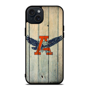 AUBURN TIGERS WOOD LOGO iPhone 15 Plus Case Cover