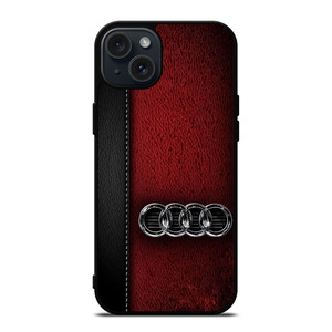 AUDI LOGO LEATHER iPhone 15 Plus Case Cover AUDI LOGO LEATHER iPhone 15 Plus Case Cover