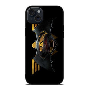 BATMAN WONDER WOMAN METAL LOGO iPhone 15 Plus Case Cover