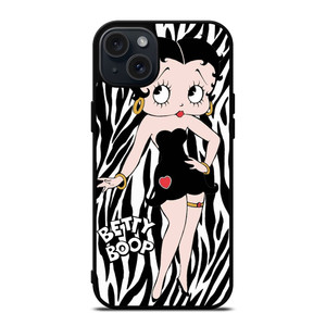 BETTY BOOP ZEBRA PATTERN iPhone 15 Plus Case Cover BETTY BOOP ZEBRA PATTERN iPhone 15 Plus Case Cover