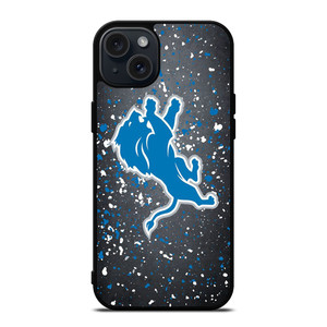 DETROIT LIONS FOOTBALL NFL SPLASHED LOGO iPhone 15 Plus Case Cover