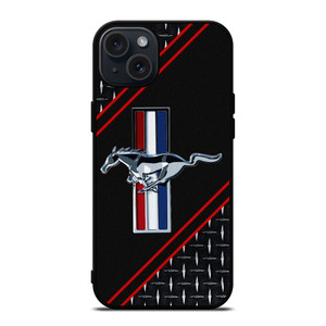 FORD MUSTANG METAL EMBLEM LOGO iPhone 15 Plus Case Cover FORD MUSTANG METAL EMBLEM LOGO iPhone 15 Plus Case Cover