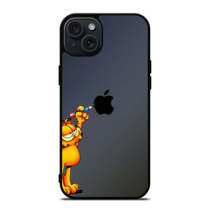 GARFIELD CAT APPLE LOGO iPhone 15 Plus Case Cover