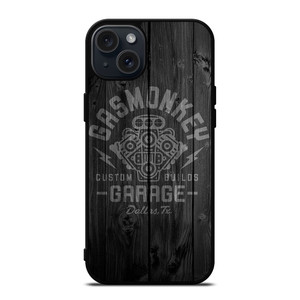 GAS MONKEY GARAGE WOOD LOGO iPhone 15 Plus Case Cover GAS MONKEY GARAGE WOOD LOGO iPhone 15 Plus Case Cover