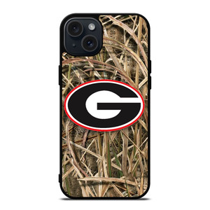GEORGIA BULLDOGS CAMO LEAF LOGO iPhone 15 Plus Case Cover