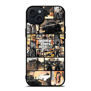 GTA GRAND THEFT AUTO 5 COLLAGE iPhone 15 Plus Case Cover