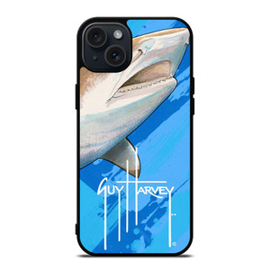 GUY HARVEY SHARK FISHING iPhone 15 Plus Case Cover GUY HARVEY SHARK FISHING iPhone 15 Plus Case Cover
