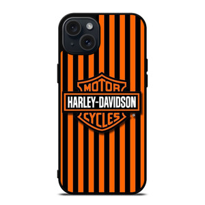 HARLEY DAVIDSON MOTOR CYCLES ORANGE STRIPE iPhone 15 Plus Case Cover HARLEY DAVIDSON MOTOR CYCLES ORANGE STRIPE iPhone 15 Plus Case Cover