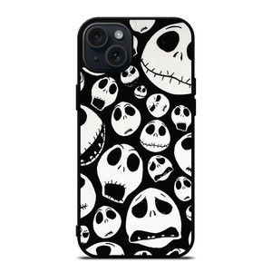 JACK SKELLINGTON SKULL PATTERN iPhone 15 Plus Case Cover JACK SKELLINGTON SKULL PATTERN iPhone 15 Plus Case Cover