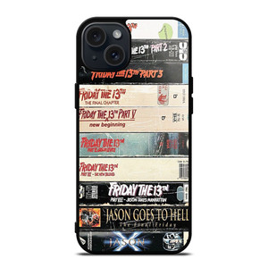 JASON VOORHES FRIDAY THE 13TH MOVIES COLLECTION iPhone 15 Plus Case Cover JASON VOORHES FRIDAY THE 13TH MOVIES COLLECTION iPhone 15 Plus Case Cover