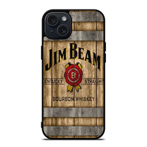 JIM BEAM WHISKEY WOOD LOGO iPhone 15 Plus Case Cover