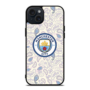 MANCHESTER CITY PUMA PATTERN iPhone 15 Plus Case Cover