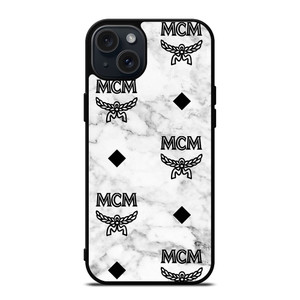 MCM WORLDWIDE WHITE MARBLE iPhone 15 Plus Case Cover