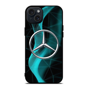 MERCEDES BENZ POLYGONAL LOGO iPhone 15 Plus Case Cover MERCEDES BENZ POLYGONAL LOGO iPhone 15 Plus Case Cover