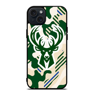 MILWAUKEE BUCKS SYMBOL PATTERN iPhone 15 Plus Case Cover
