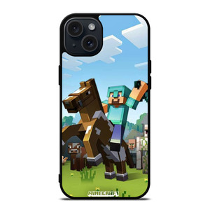 MINECRAFT KNIGHT AND HORSE iPhone 15 Plus Case Cover MINECRAFT KNIGHT AND HORSE iPhone 15 Plus Case Cover