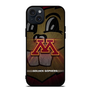 MINNESOTA GOLDEN GOPHERS METAL LOGO iPhone 15 Plus Case Cover MINNESOTA GOLDEN GOPHERS METAL LOGO iPhone 15 Plus Case Cover