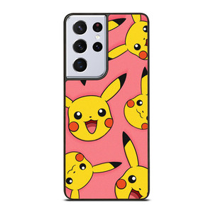 POKEMON SMILING PIKACHU PINK  Samsung Galaxy S21 Ultra Case Cover