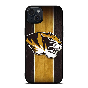 MIZZOU TIGERS WOOD LOGO iPhone 15 Plus Case Cover