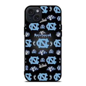 NORTH CAROLINA TAR HEELS LOGO PATTERN iPhone 15 Plus Case Cover