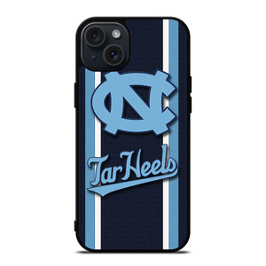 NORTH CAROLINA TAR HEELS STRIPE LOGO iPhone 15 Plus Case Cover