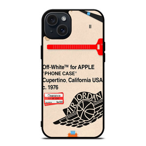 OFF WHITE AIR JORDAN APPLE iPhone 15 Plus Case Cover OFF WHITE AIR JORDAN APPLE iPhone 15 Plus Case Cover