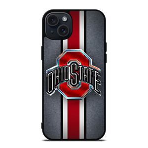 OHIO STATE BUCKEYES METAL LOGO iPhone 15 Plus Case Cover OHIO STATE BUCKEYES METAL LOGO iPhone 15 Plus Case Cover