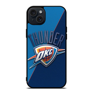 OKLAHOMA CITY THUNDER BASKET EMBLEM iPhone 15 Plus Case Cover OKLAHOMA CITY THUNDER BASKET EMBLEM iPhone 15 Plus Case Cover