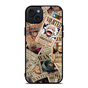 ONE PIECE POSTER WANTED COLLAGE iPhone 15 Plus Case Cover ONE PIECE POSTER WANTED COLLAGE iPhone 15 Plus Case Cover