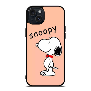 PEANUTS SNOOPY PINK iPhone 15 Plus Case Cover PEANUTS SNOOPY PINK iPhone 15 Plus Case Cover