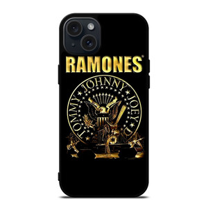 RAMONES ROCK BAND GOLD LOGO iPhone 15 Plus Case Cover RAMONES ROCK BAND GOLD LOGO iPhone 15 Plus Case Cover