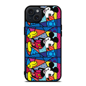 ROMERO BRITTO MICKEY MOUSE COLLAGE iPhone 15 Plus Case Cover ROMERO BRITTO MICKEY MOUSE COLLAGE iPhone 15 Plus Case Cover