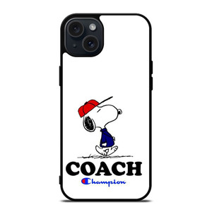 SNOOPY COACH CHAMPION LOGO iPhone 15 Plus Case Cover SNOOPY COACH CHAMPION LOGO iPhone 15 Plus Case Cover