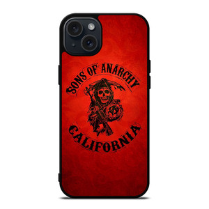 SONS OF ANARCHY CALIFORNIA RED iPhone 15 Plus Case Cover SONS OF ANARCHY CALIFORNIA RED iPhone 15 Plus Case Cover