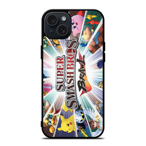 SUPER SMASH BROSH BRAWL LOGO iPhone 15 Plus Case Cover SUPER SMASH BROSH BRAWL LOGO iPhone 15 Plus Case Cover