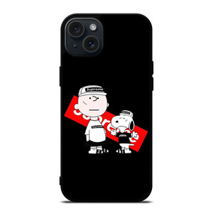 SUPREME SNOOPY AND CHARLIE BROWN iPhone 15 Plus Case Cover SUPREME SNOOPY AND CHARLIE BROWN iPhone 15 Plus Case Cover