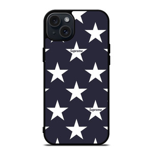 SUPREME STARS PATTERN iPhone 15 Plus Case Cover SUPREME STARS PATTERN iPhone 15 Plus Case Cover