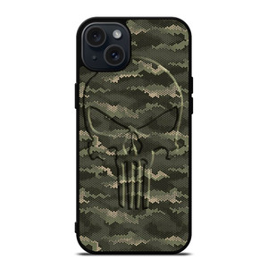 THE PUNISHER CAMO CARBON iPhone 15 Plus Case Cover THE PUNISHER CAMO CARBON iPhone 15 Plus Case Cover