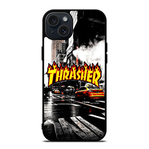 THRASHER SKATEBOARD NEW YORK LOGO iPhone 15 Plus Case Cover THRASHER SKATEBOARD NEW YORK LOGO iPhone 15 Plus Case Cover