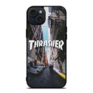 THRASHER SKATEBOARD URBAN CITY LOGO iPhone 15 Plus Case Cover THRASHER SKATEBOARD URBAN CITY LOGO iPhone 15 Plus Case Cover