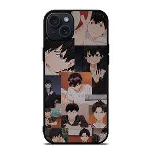 TOBIO KAGEYAMA HAIKYUU ANIME COLLAGE iPhone 15 Plus Case Cover TOBIO KAGEYAMA HAIKYUU ANIME COLLAGE iPhone 15 Plus Case Cover