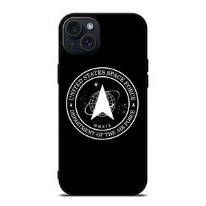 UNITED STATES SPACE FORCE BLACK iPhone 15 Plus Case Cover