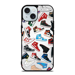 AIR JORDAN 1 SNEAKERS COLLECTION iPhone 15 Case Cover AIR JORDAN 1 SNEAKERS COLLECTION iPhone 15 Case Cover